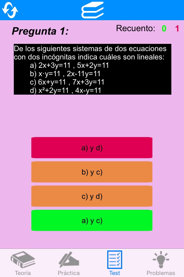 Sist. ecuaciones 2 incógnitas screenshot 4