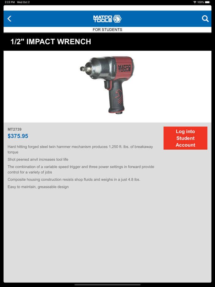 Matco Tools for Students