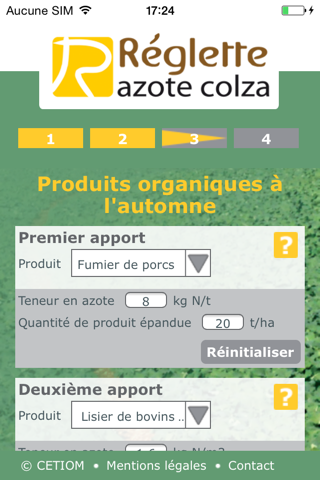 Réglette azote colza screenshot 3