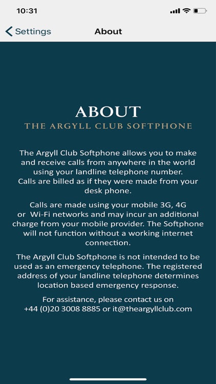 Softphone - The Argyll Club screenshot-3