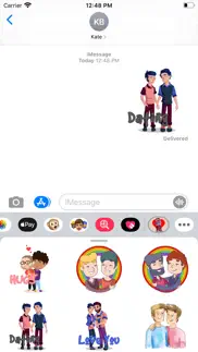 pride gay couple stickers iphone screenshot 1
