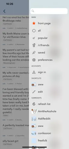 Captura de Pantalla 3 narwhal for reddit iphone