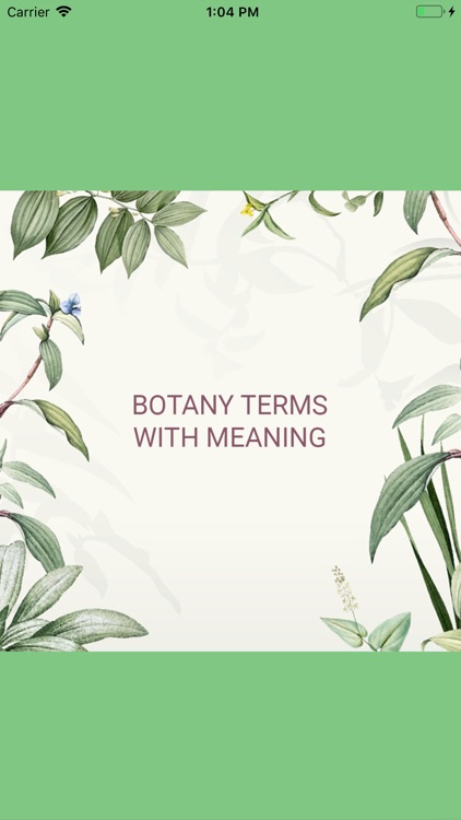 Botany Terms With Meaning