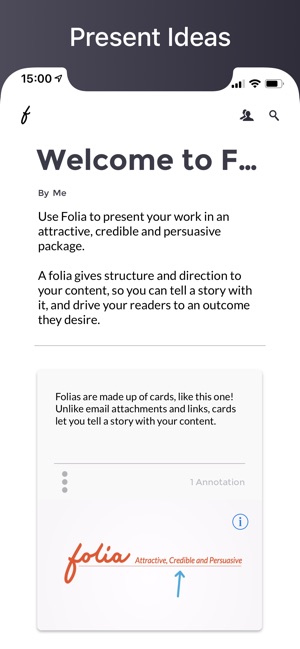 Folia - present your ideas