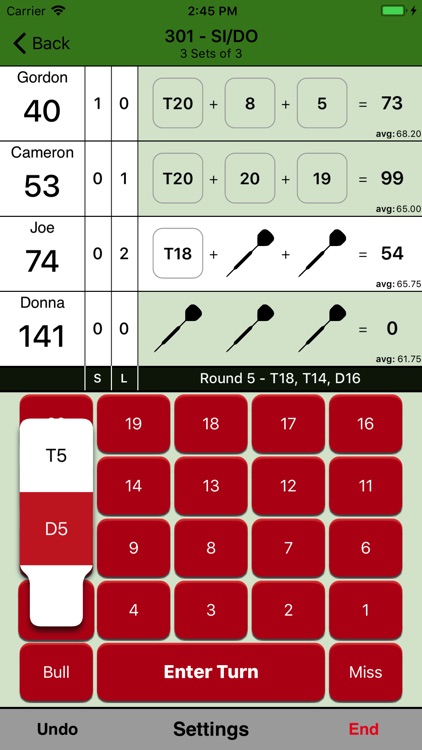 Simple Darts Scoreboard