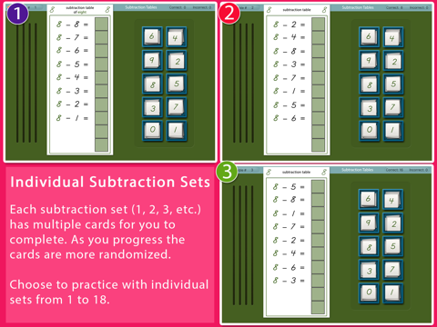 Montessori Subtraction Tables screenshot 3