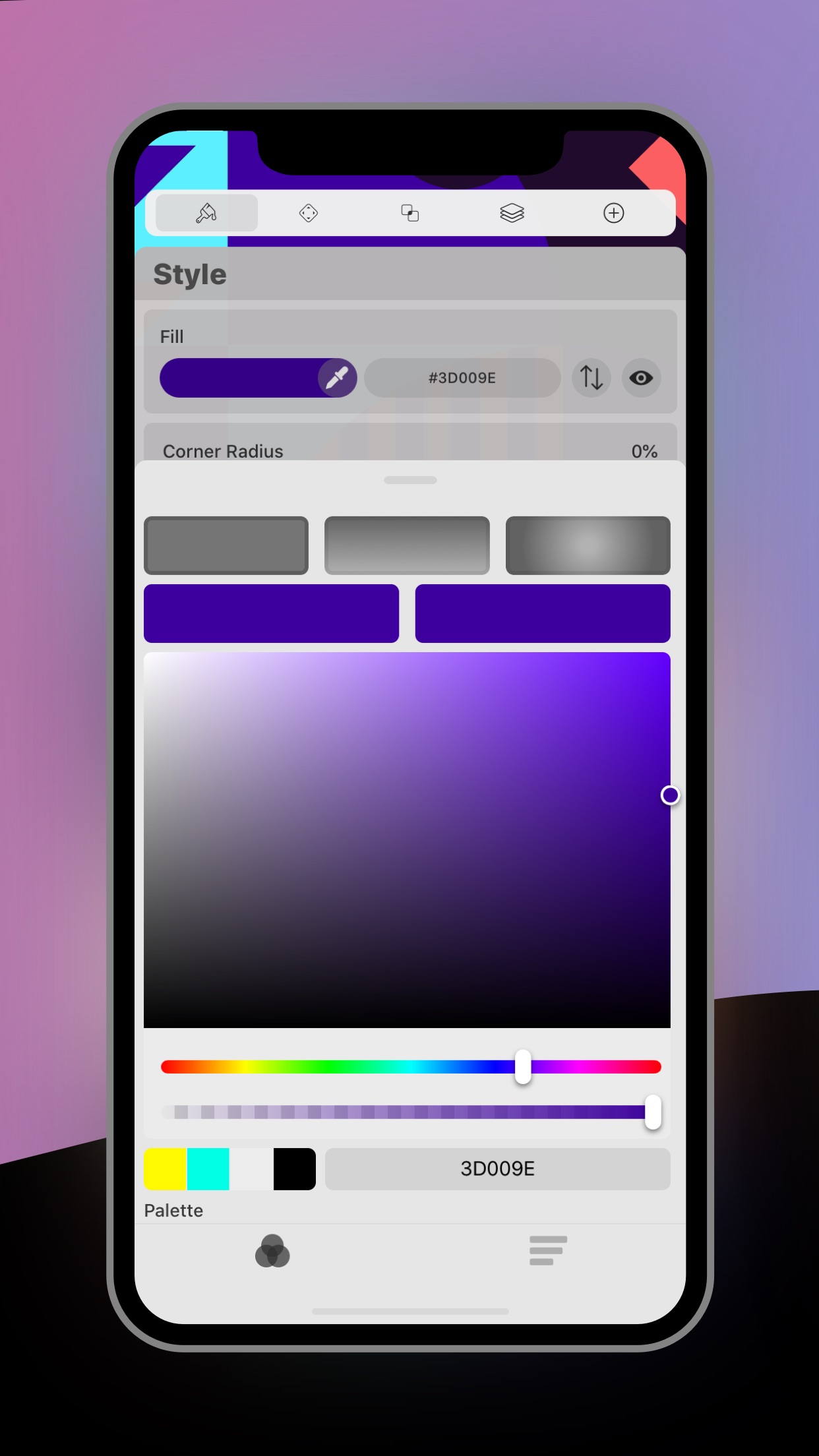 Screenshot do app Vectornator: Design Software