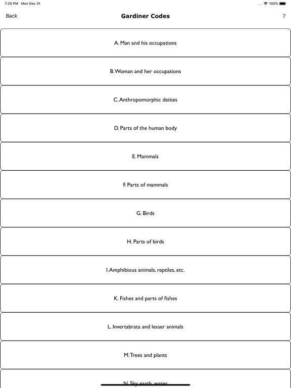 Gardiner's Egyptian Sign List Apps 148Apps