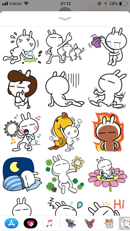 Rabbit Funny Emoji Stickers