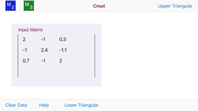 Crout LU Decomposition