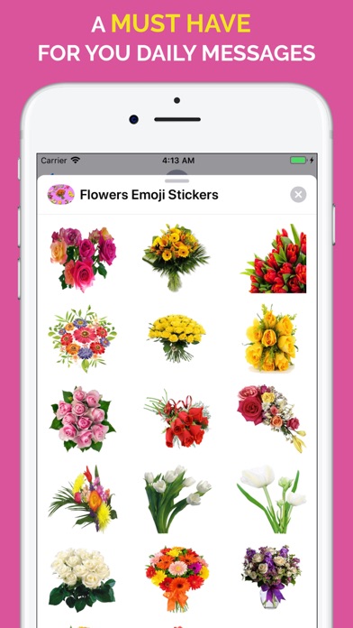 Flowers Emoji Stickers screenshot 4