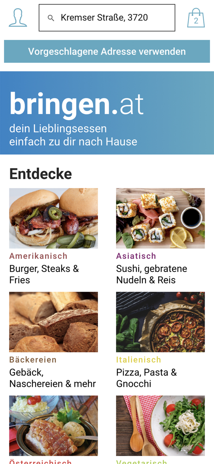 Bringen.at - Essen bestellen