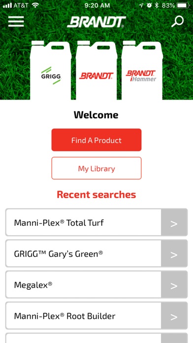 How to cancel & delete BRANDT Turf Product Finder from iphone & ipad 1