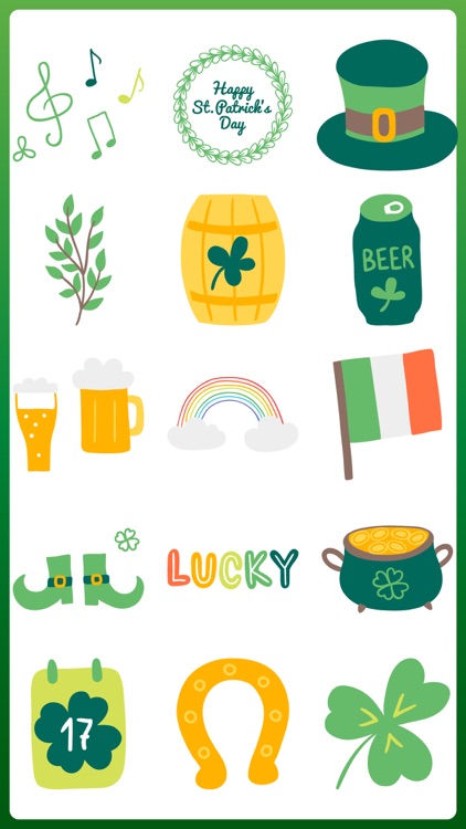 St Patrick's Day Sticker Party