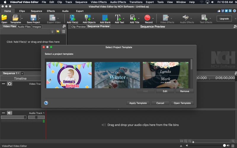 free download videopad video editor for mac