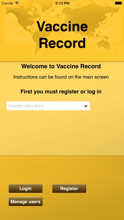 Vaccine Record for Travellers