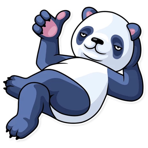 Fluffy Lazy Panda Stickers