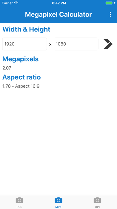 Megapixel Calculator screenshot 4