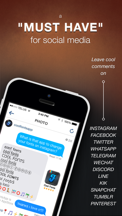 Cool Fonts Pro - Change the Font on Whatsapp Text Messages, Facebook chat, Twitter and Instagram Screenshot 4