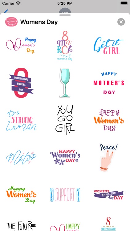 Happy Women's Day Sticker Emos