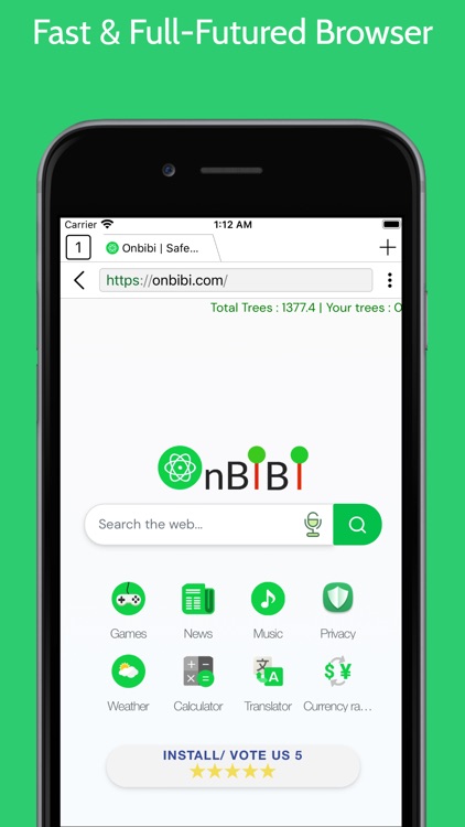 Onbibi: Fast & Safe Browser screenshot-0