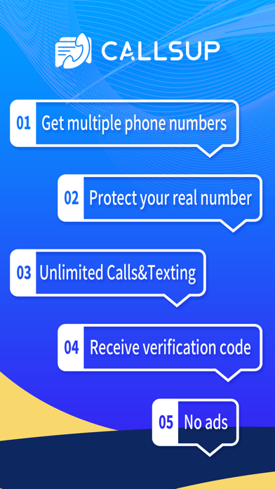 CallsUp - 2nd Phone Number&smsلقطة شاشة1