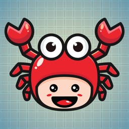 Sticker Me Crab Mascot Boy