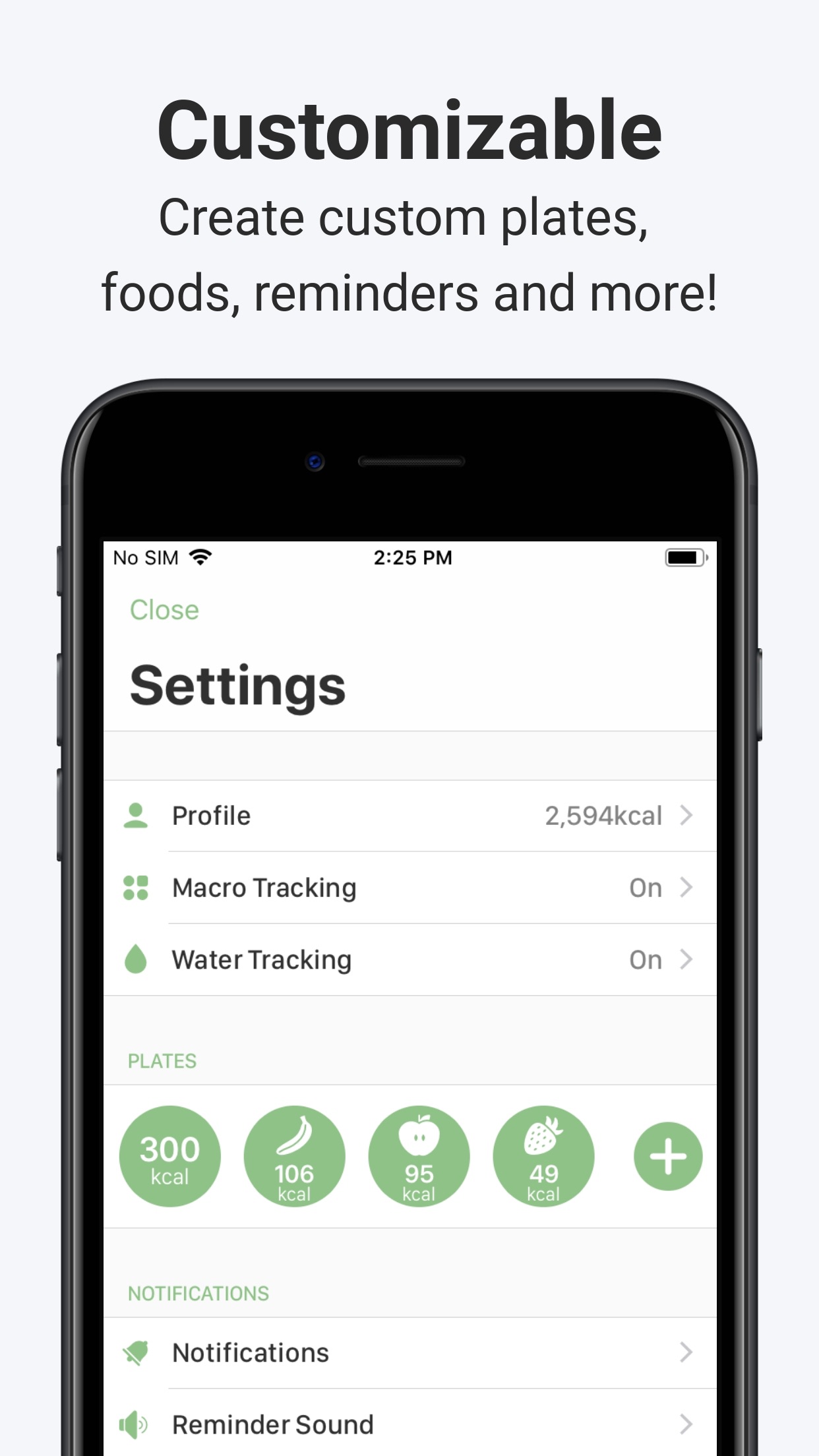 Screenshot do app Calory: Simple Calorie Counter
