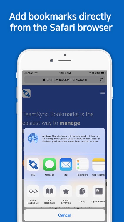 TeamSync Bookmarks screenshot-3