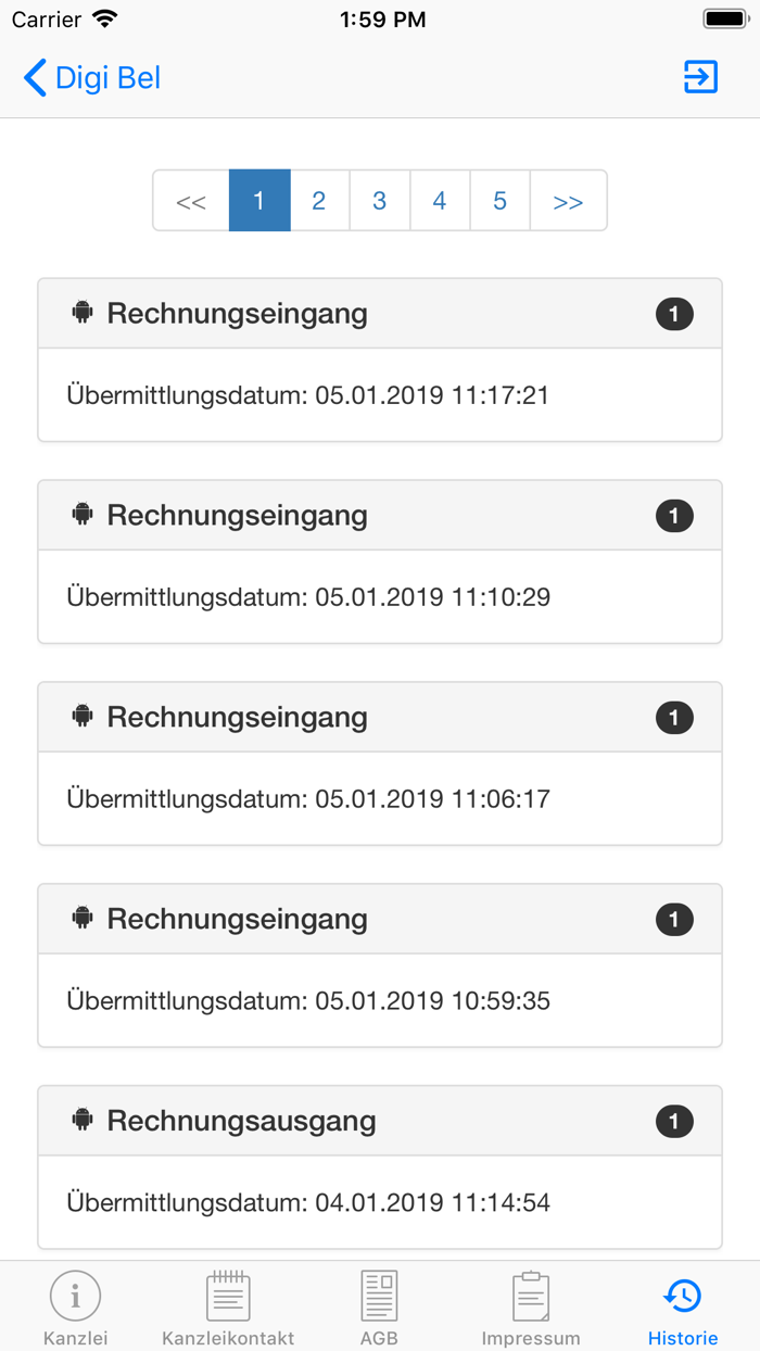 KrDi digitale Belege