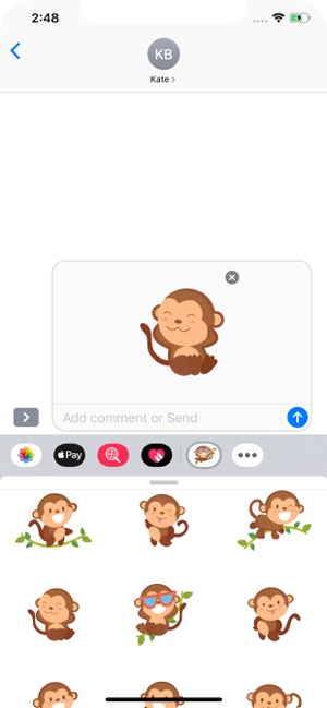 Cute Monkey Stickers Pack(圖6)-速報App