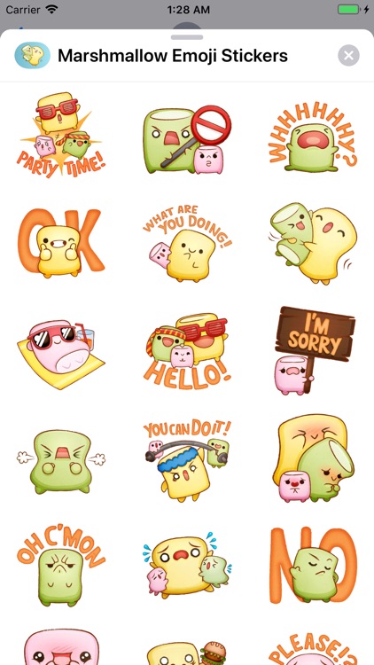 Marshmallow Emoji Stickers