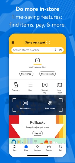Walmart app screenshot