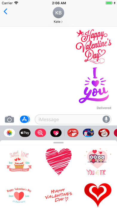 Valentines Day Text Stickers screenshot 3