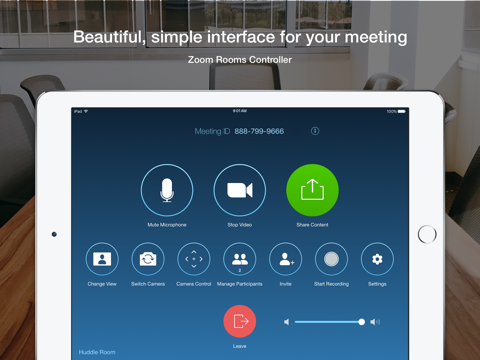 Скриншот из Zoom Rooms Controller