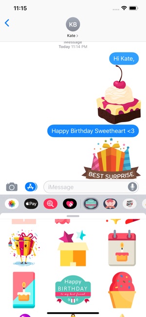 Happy Birthday Cool Stickers