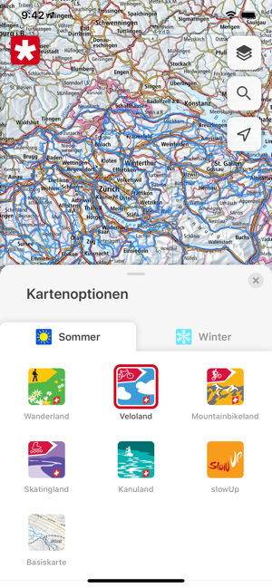 Für Sommer- und Wintersportler: die App “SchweizMobil” zeigt Karten in