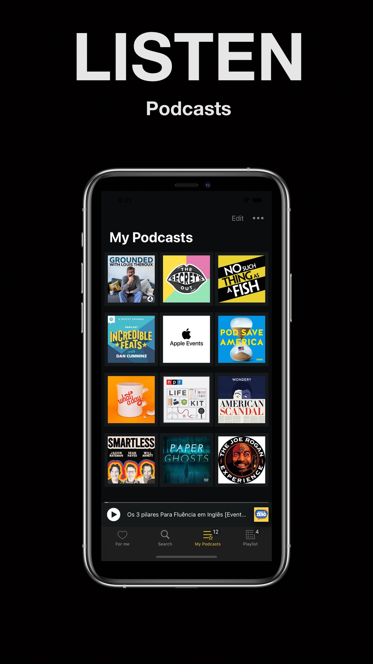 Screenshot do app Pods- Podcast Player
