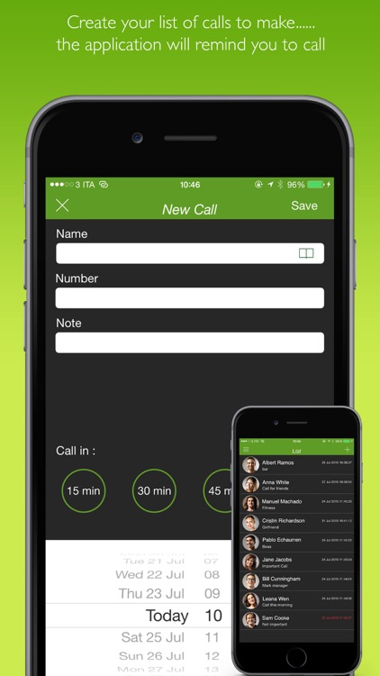 Call Later - Calls reminder