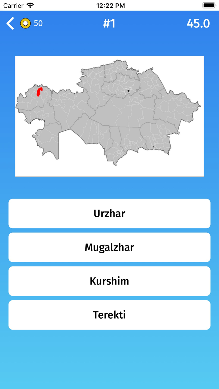 Kazakhstan Provinces Map Game