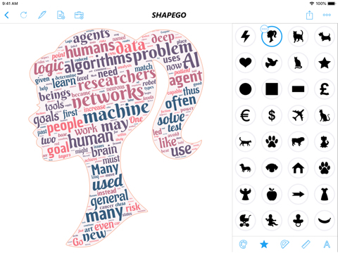 Shapego - Word Cloud Creator screenshot 2