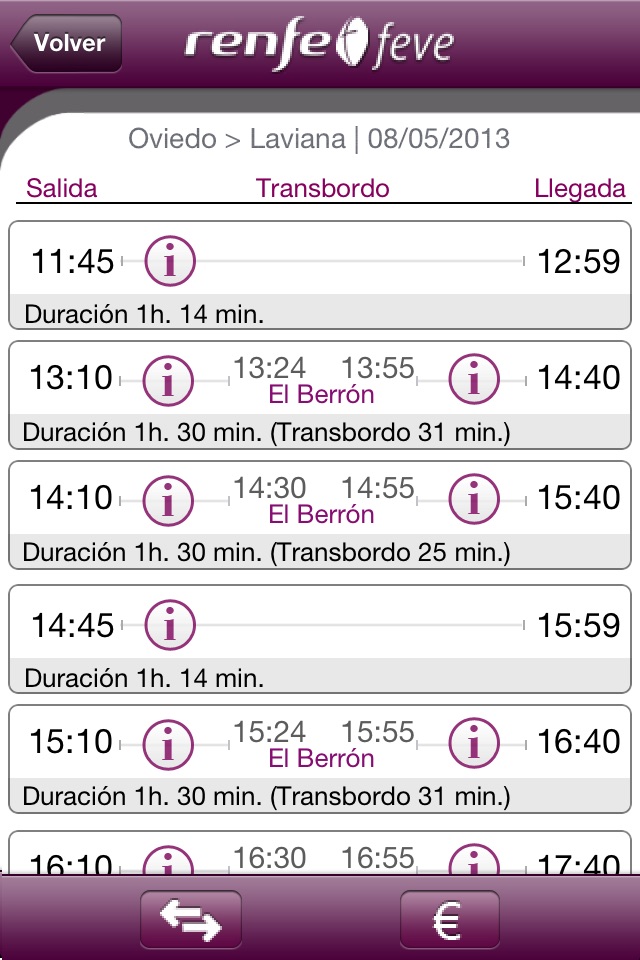 Horarios Renfe Feve screenshot 3