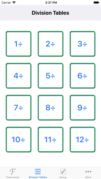 Math Division Flashcards