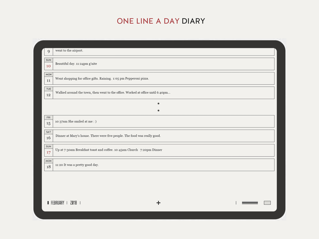 ‎DayGram - One line a day diary Screenshot