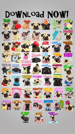 Pug Dog Emoji Stickers(圖5)-速報App