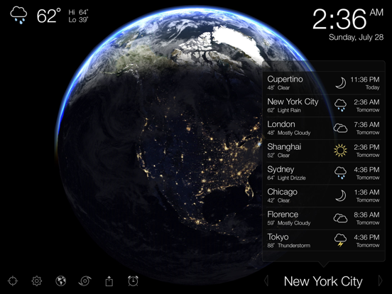 Living Earth - Clock & Weather Screenshots