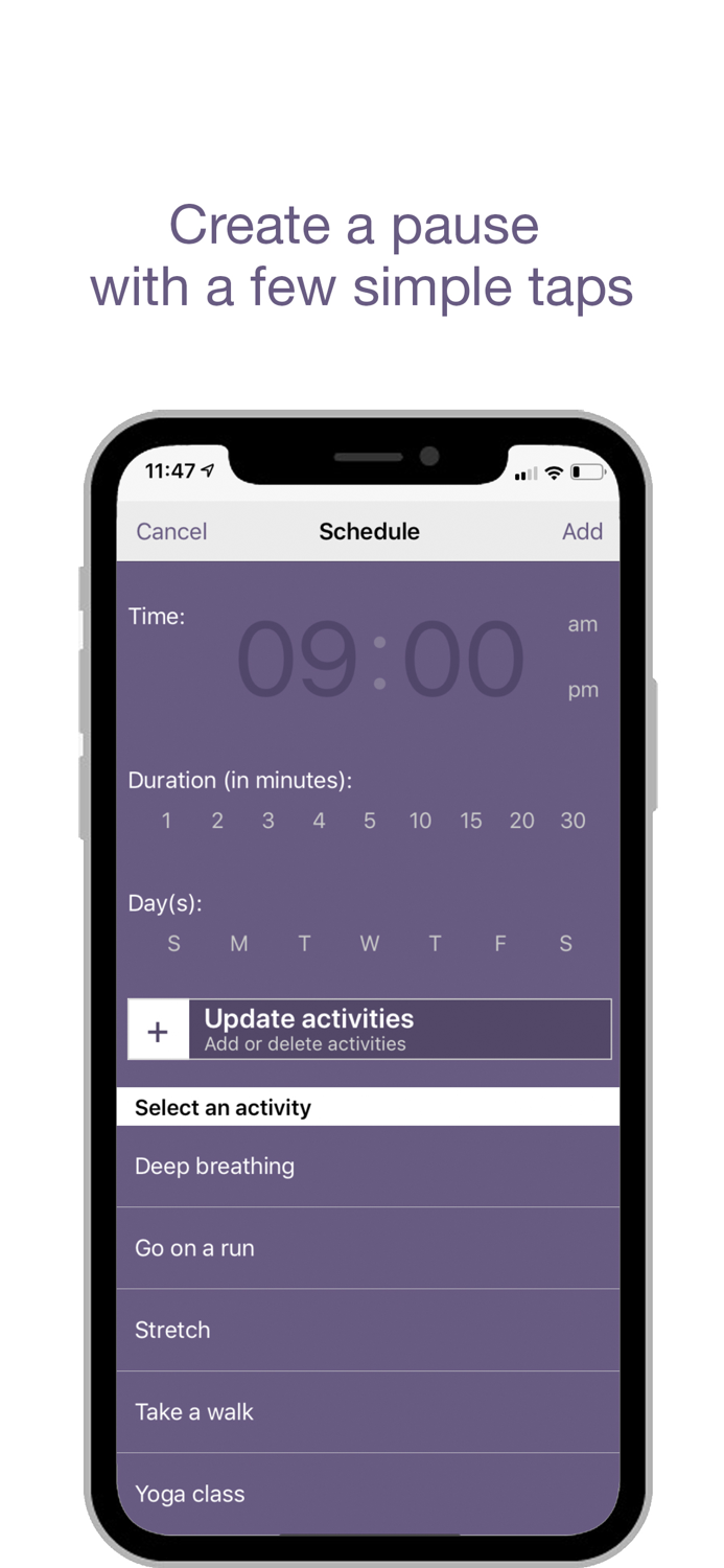 Pause - A Simple Reminder App