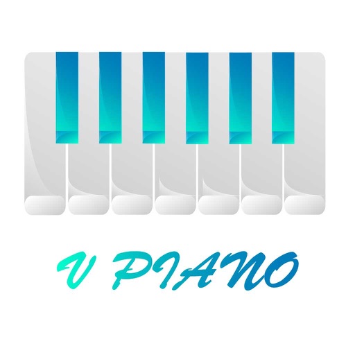 V Piano Synthesizer Audio Beat Icon