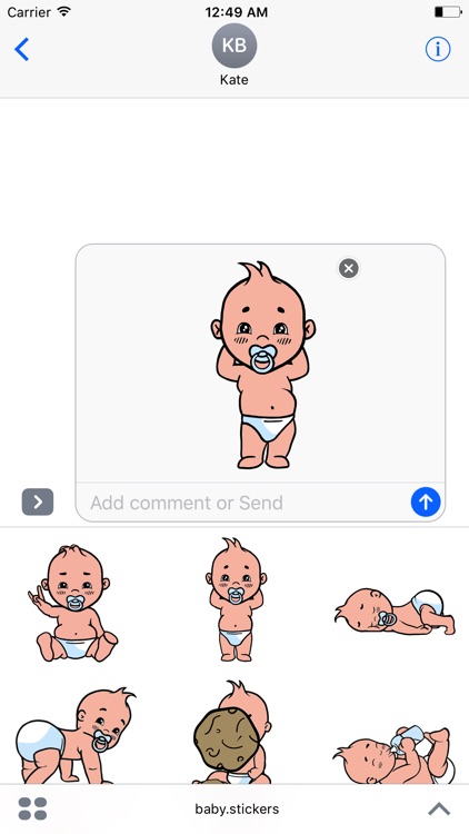 Animated cool baby stickers