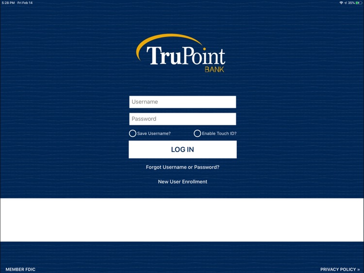 TruPoint Bank for iPad